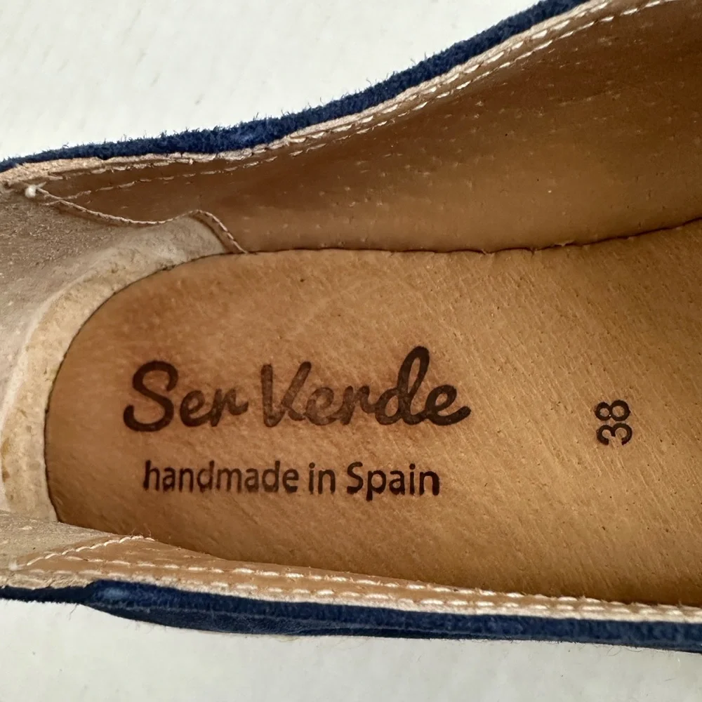 Ser Verde || Women's hand made in Spain Blue Espadrilles size 38